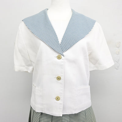 【中古】岡山県 就実高等学校 女子制服 2点 (セーラー服・スカート) sf099256