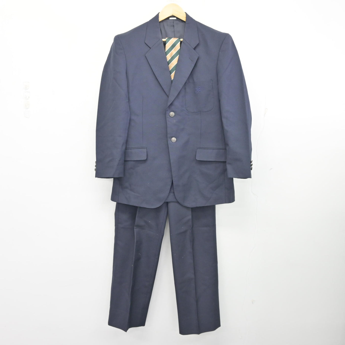中古】富山県 富山国際大学付属高等学校 男子制服 3点 (ブレザー