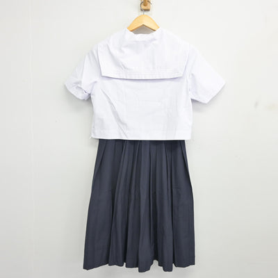 【中古】福岡県 筑紫女学園高等学校 女子制服 2点 (セーラー服・スカート) sf099347