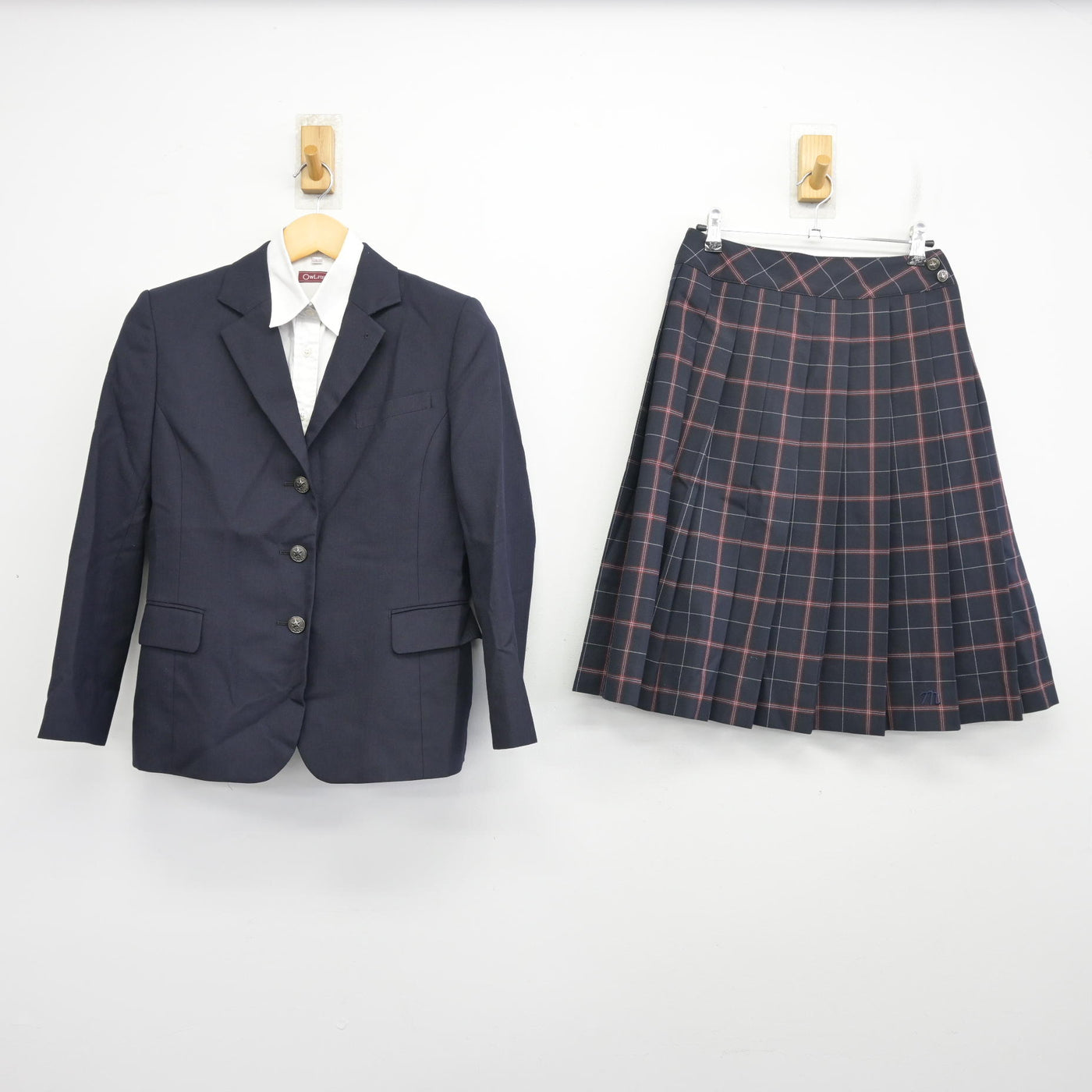 【中古】新潟県 新潟明訓高等学校 女子制服 3点 (ブレザー・シャツ・スカート) sf099368