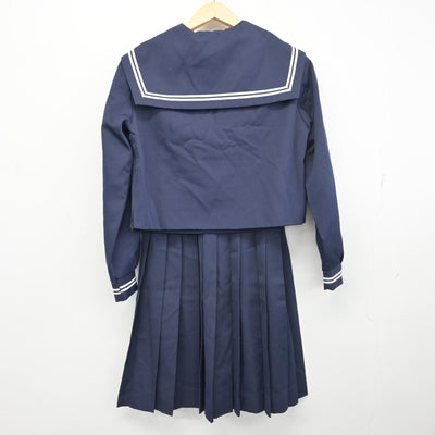 【中古】山口県 富田中学校 女子制服 3点 (セーラー服・スカート) sf099382