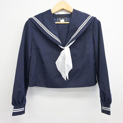 【中古】山口県 富田中学校 女子制服 3点 (セーラー服・スカート) sf099382