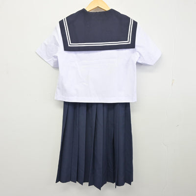 【中古】山口県 富田中学校 女子制服 3点 (セーラー服・スカート) sf099383
