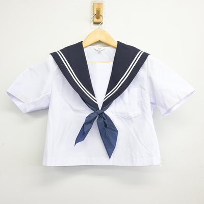 【中古】山口県 富田中学校 女子制服 3点 (セーラー服・スカート) sf099383