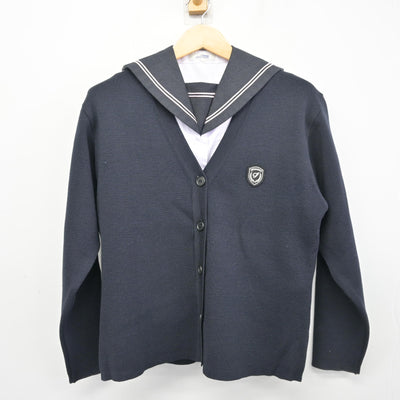 【中古】広島県 瀬戸内高等学校 女子制服 2点 (ニット・セーラー服) sf099391