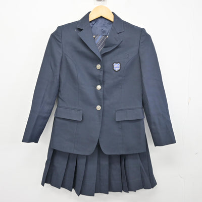 【中古】北海道 北海道釧路明輝高等学校 女子制服 4点 (ブレザー・ニットベスト・スカート) sf099395