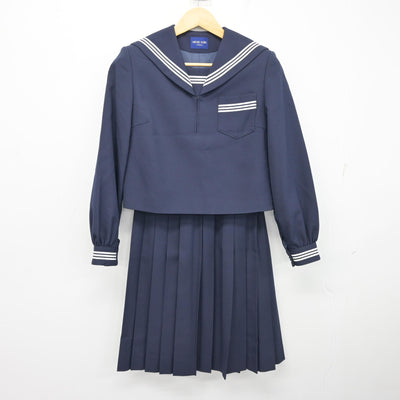 【中古】茨城県 日高中学校 女子制服 3点 (セーラー服・スカート) sf099408
