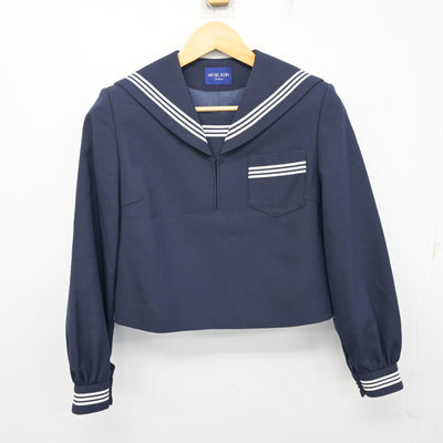 【中古】茨城県 日高中学校 女子制服 3点 (セーラー服・スカート) sf099408