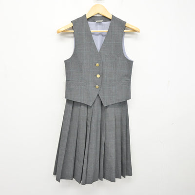 【中古】埼玉県 三橋中学校 女子制服 2点 (ベスト・スカート) sf099410