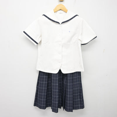 【中古】大阪府 枚方津田高等学校/旧制服 女子制服 2点 (セーラー服・スカート) sf099430