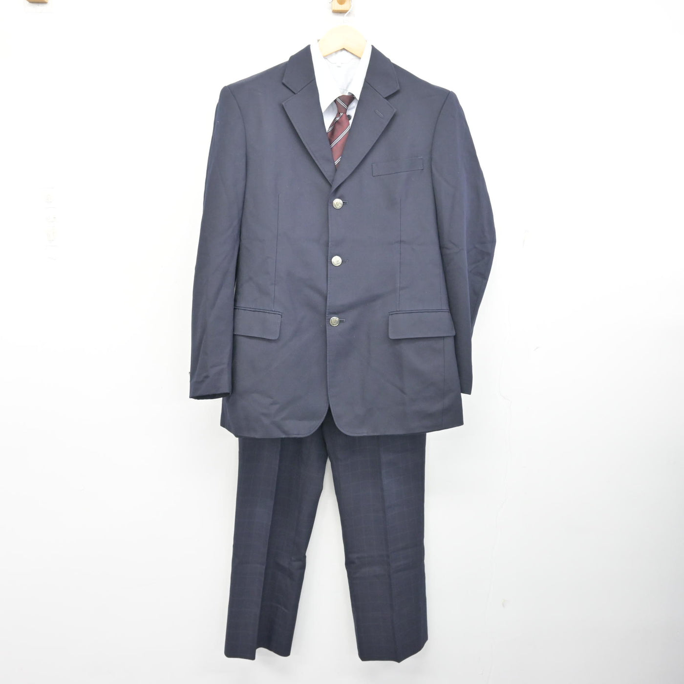 中古】長崎県 佐世保工業高等専門学校 男子制服 4点 (ブレザー・シャツ 