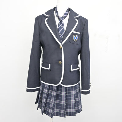 【中古】 N高等学校 女子制服 3点 (ブレザー・スカート) sf099476