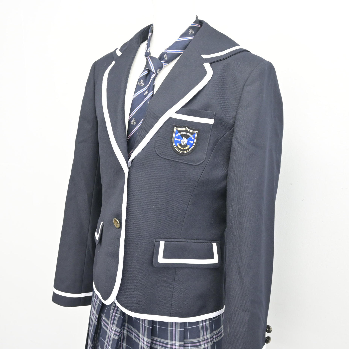 【中古】 N高等学校 女子制服 3点 (ブレザー・スカート) sf099476