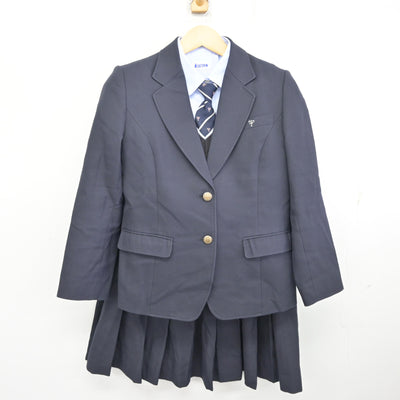 【中古】東京都 日本大学鶴ヶ丘高等学校 女子制服 5点 (ブレザー・ニット・シャツ・スカート) sf099561