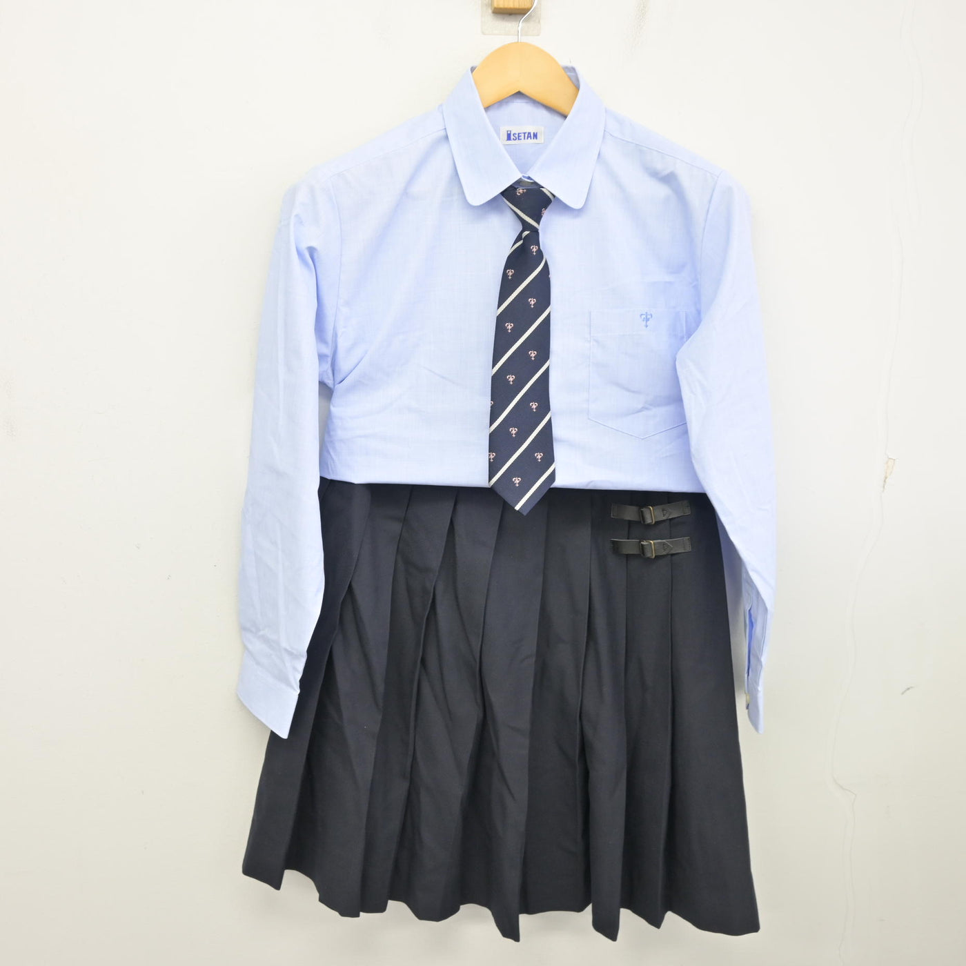 【中古】東京都 日本大学鶴ヶ丘高等学校 女子制服 5点 (ブレザー・ニット・シャツ・スカート) sf099561