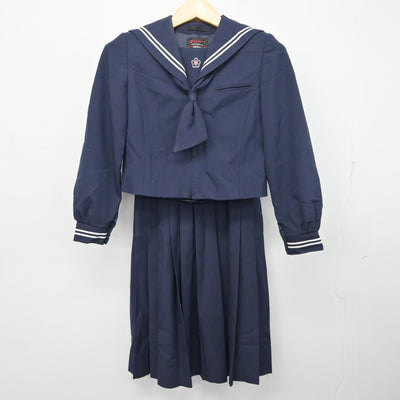 【中古】東京都 亀戸中学校 女子制服 4点 (セーラー服・ジャンパースカート) sf099569