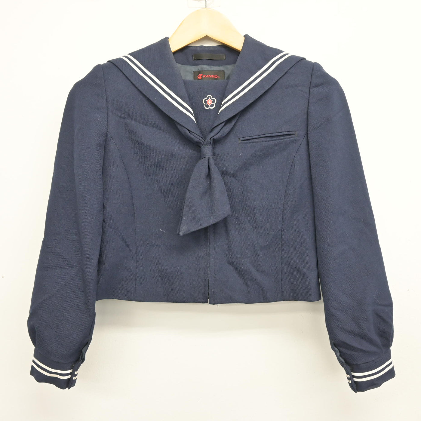 【中古】東京都 亀戸中学校 女子制服 4点 (セーラー服・ジャンパースカート) sf099569