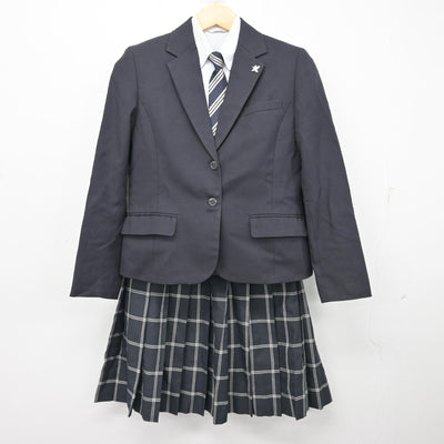 【中古】山口県 周防大島高等学校 女子制服 5点 (ブレザー・シャツ・スカート) sf099576