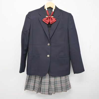 【中古】愛知県 名古屋経済大学高蔵高等学校・中学校 女子制服 4点 (ブレザー・ベスト・スカート) sf099589