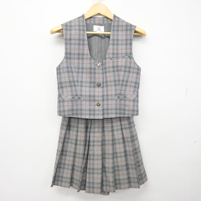 【中古】愛知県 名古屋経済大学高蔵高等学校・中学校 女子制服 4点 (ブレザー・ベスト・スカート) sf099589