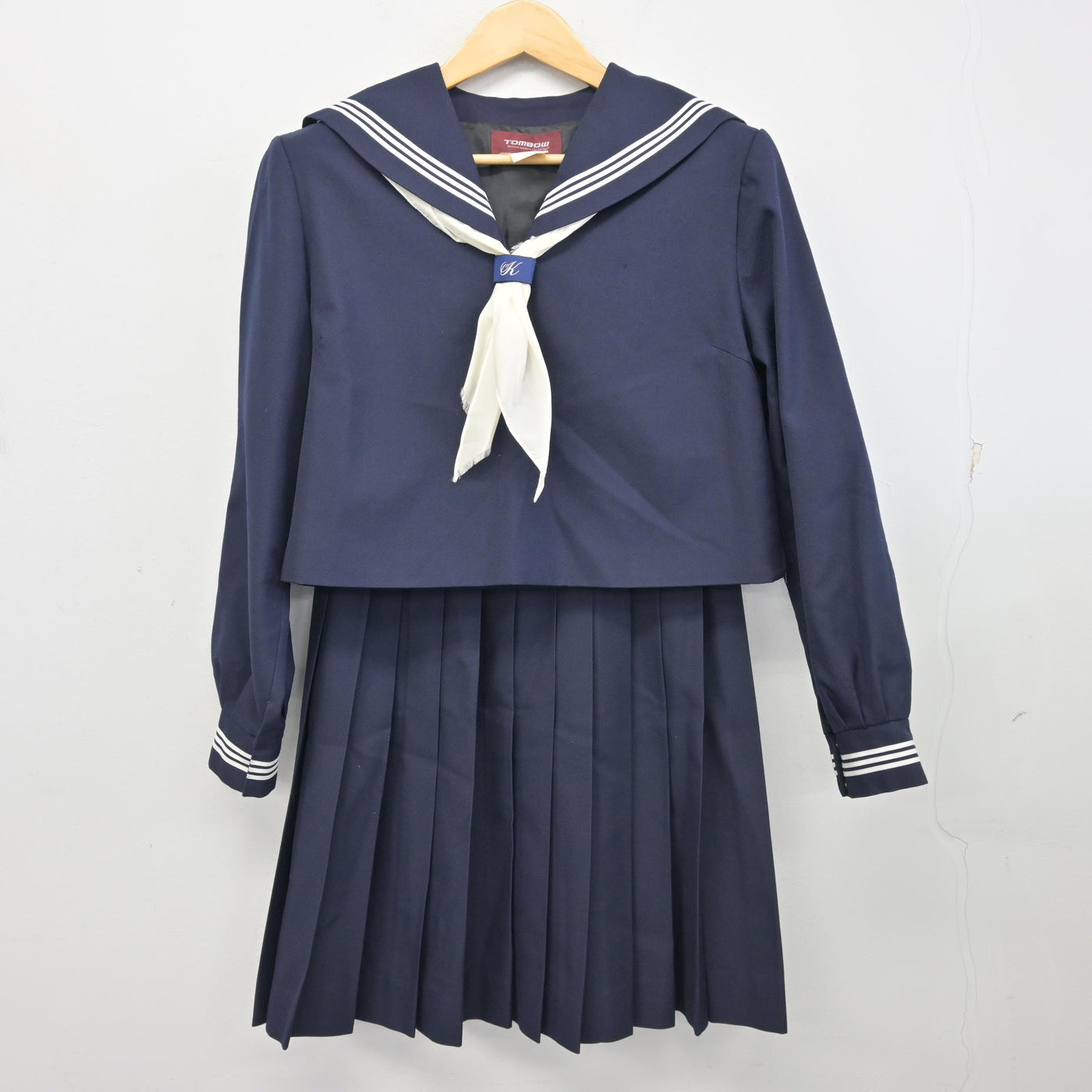 【中古】広島県 尾道北高等学校 女子制服 3点 (セーラー服・スカート) sf099720