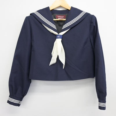 【中古】広島県 尾道北高等学校 女子制服 3点 (セーラー服・スカート) sf099720