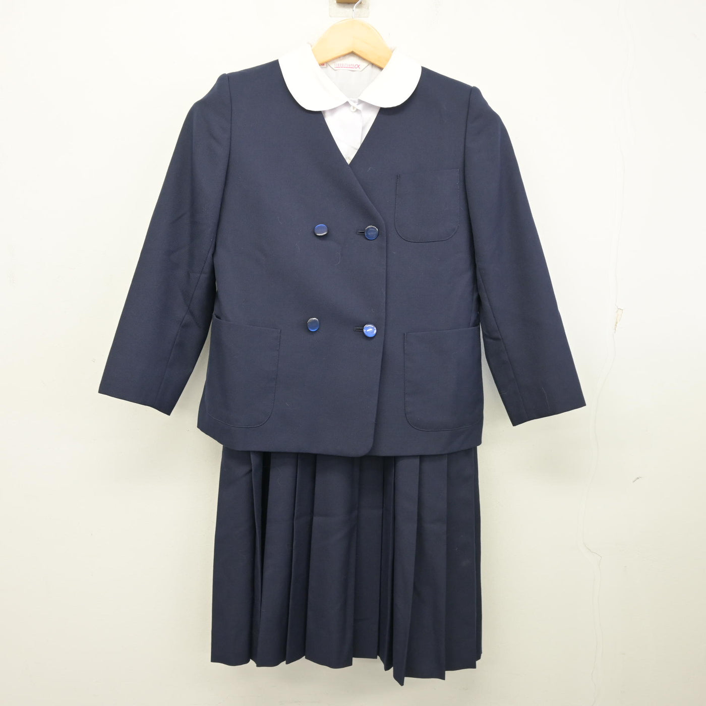 【中古】千葉県 習志野市立第六中学校 女子制服 3点 (ブレザー・シャツ・ジャンパースカート) sf099725