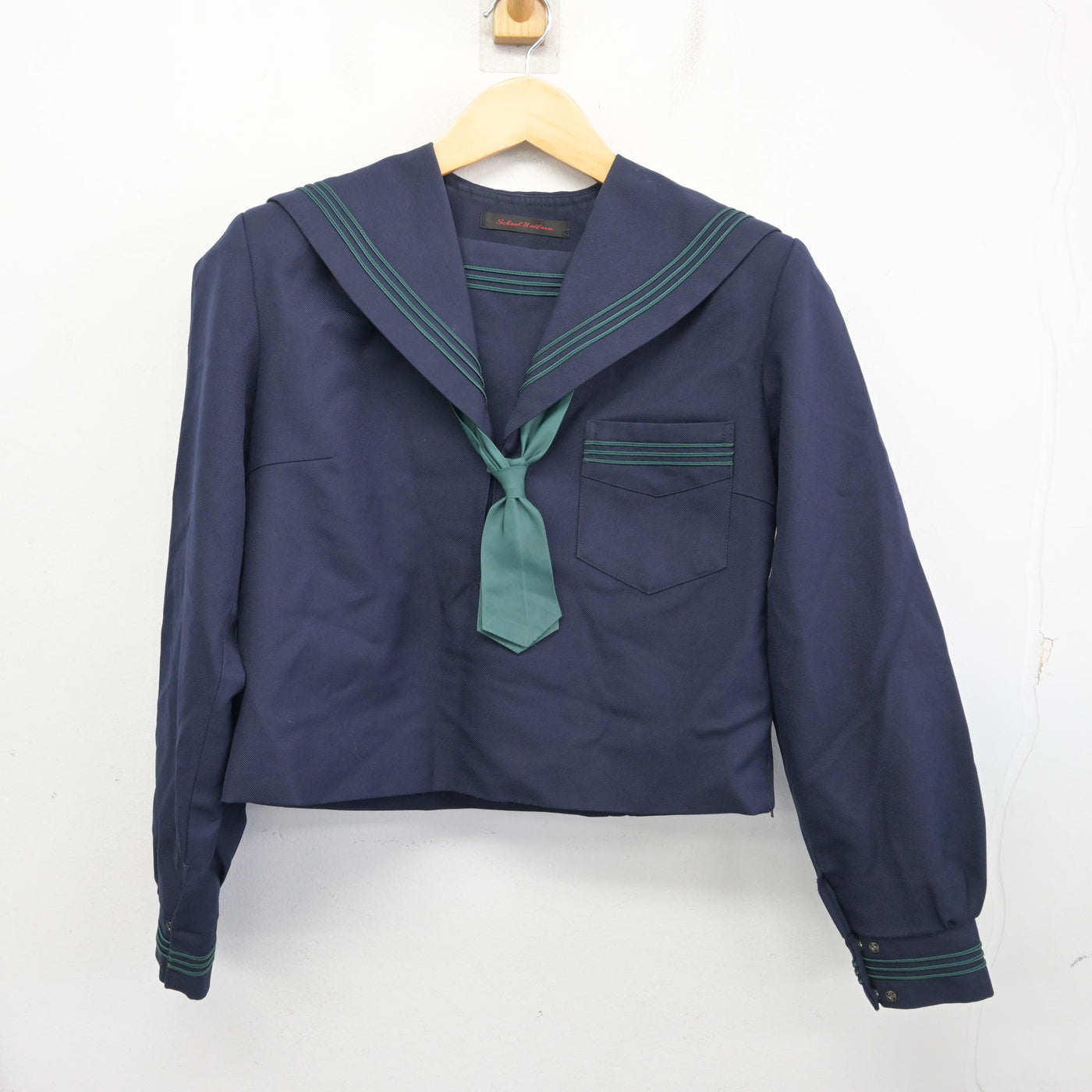 【中古】大阪府 道明寺中学校 女子制服 3点 (セーラー服・スカート) sf099745