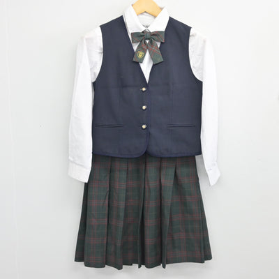 【中古】大阪府 大阪桐蔭高等学校 女子制服 5点 (ブレザー・ベスト・シャツ・スカート) sf099753