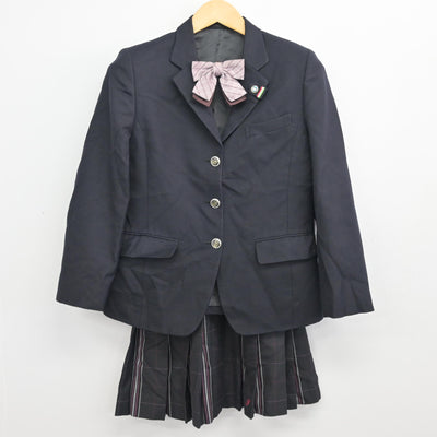 【中古】宮城県 登米総合産業高等学校 女子制服 5点 (ブレザー・スカート) sf099754