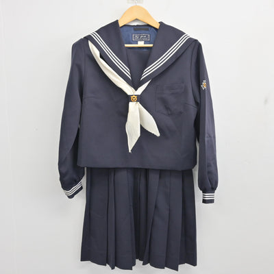 【中古】宮城県 南方中学校 女子制服 3点 (セーラー服・スカート) sf099755