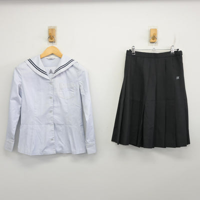 【中古】熊本県 菊池高等学校 女子制服 4点 (ブレザー・ベスト・ブラウス・スカート) sf099758