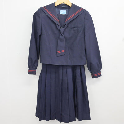 【中古】千葉県 和名ケ谷中学校 女子制服 4点 (セーラー服・スカート) sf099769