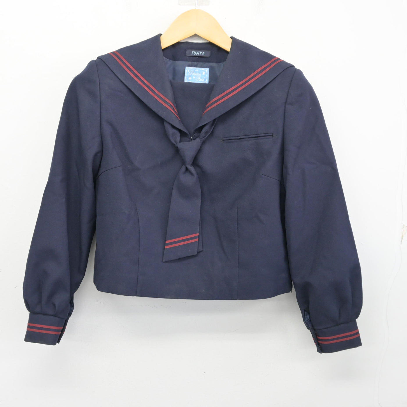 【中古】千葉県 和名ケ谷中学校 女子制服 4点 (セーラー服・スカート) sf099769