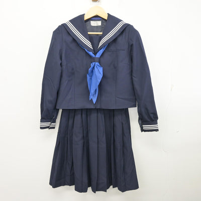 【中古】千葉県 草野中学校 女子制服 3点 (セーラー服・スカート) sf099774