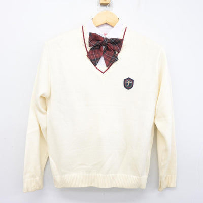 【中古】長崎県 佐世保実業高等学校 女子制服 3点 (ニット・シャツ) sf099781