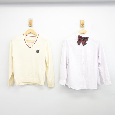 【中古】長崎県 佐世保実業高等学校 女子制服 3点 (ニット・シャツ) sf099781