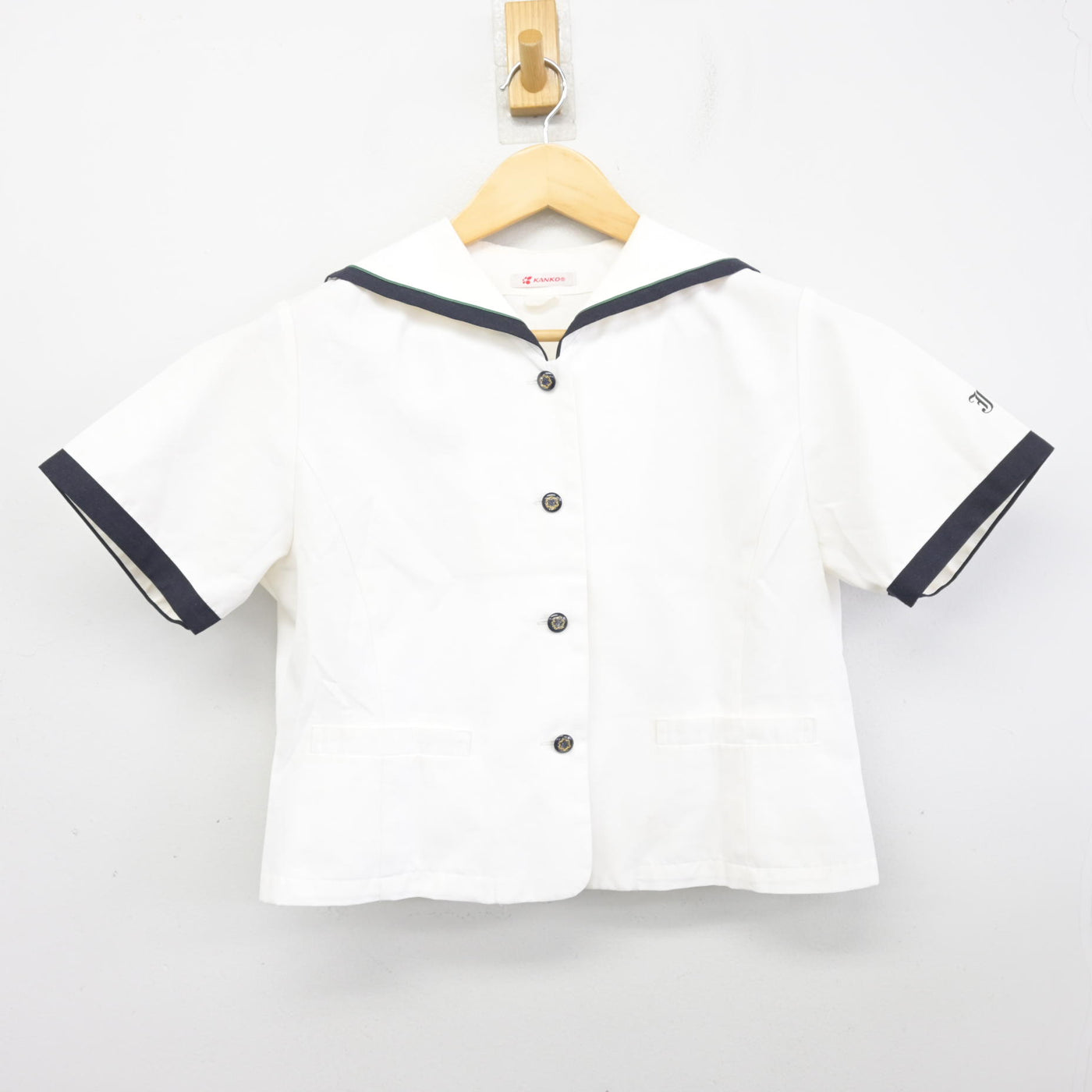 【中古】長崎県 佐世保実業高等学校 女子制服 2点 (ニットベスト・セーラー服) sf099782