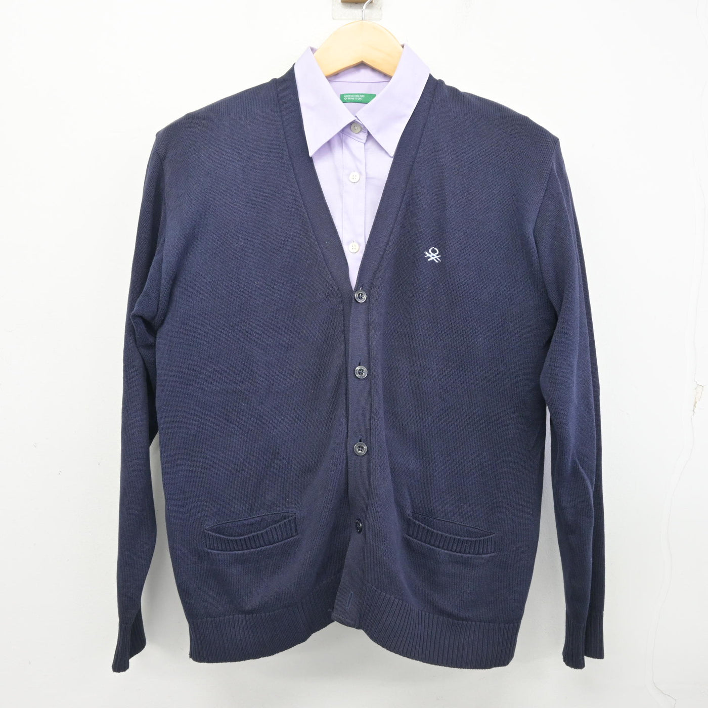 【中古】京都府 京都共栄学園高等学校 女子制服 2点 (ニット・シャツ) sf099784