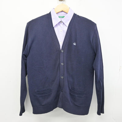 【中古】京都府 京都共栄学園高等学校 女子制服 2点 (ニット・シャツ) sf099784