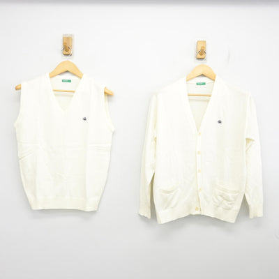 【中古】京都府 京都共栄学園高等学校 女子制服 2点 (ニット・ニットベスト) sf099785
