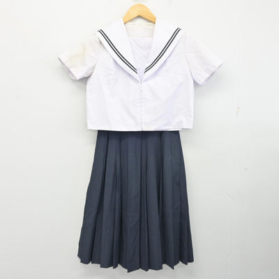 【中古】愛知県 志段味中学校 女子制服 2点 (セーラー服・スカート) sf099815