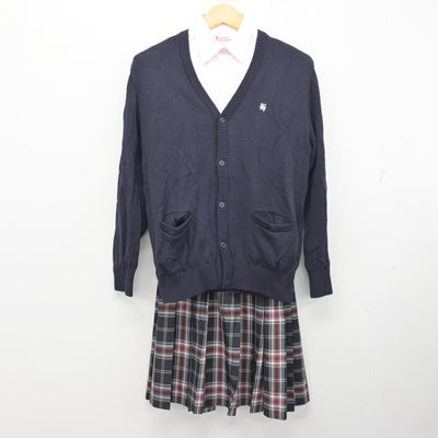 【中古】東京都 堀越高等学校 女子制服 3点 (ニット・シャツ・スカート) sf099822
