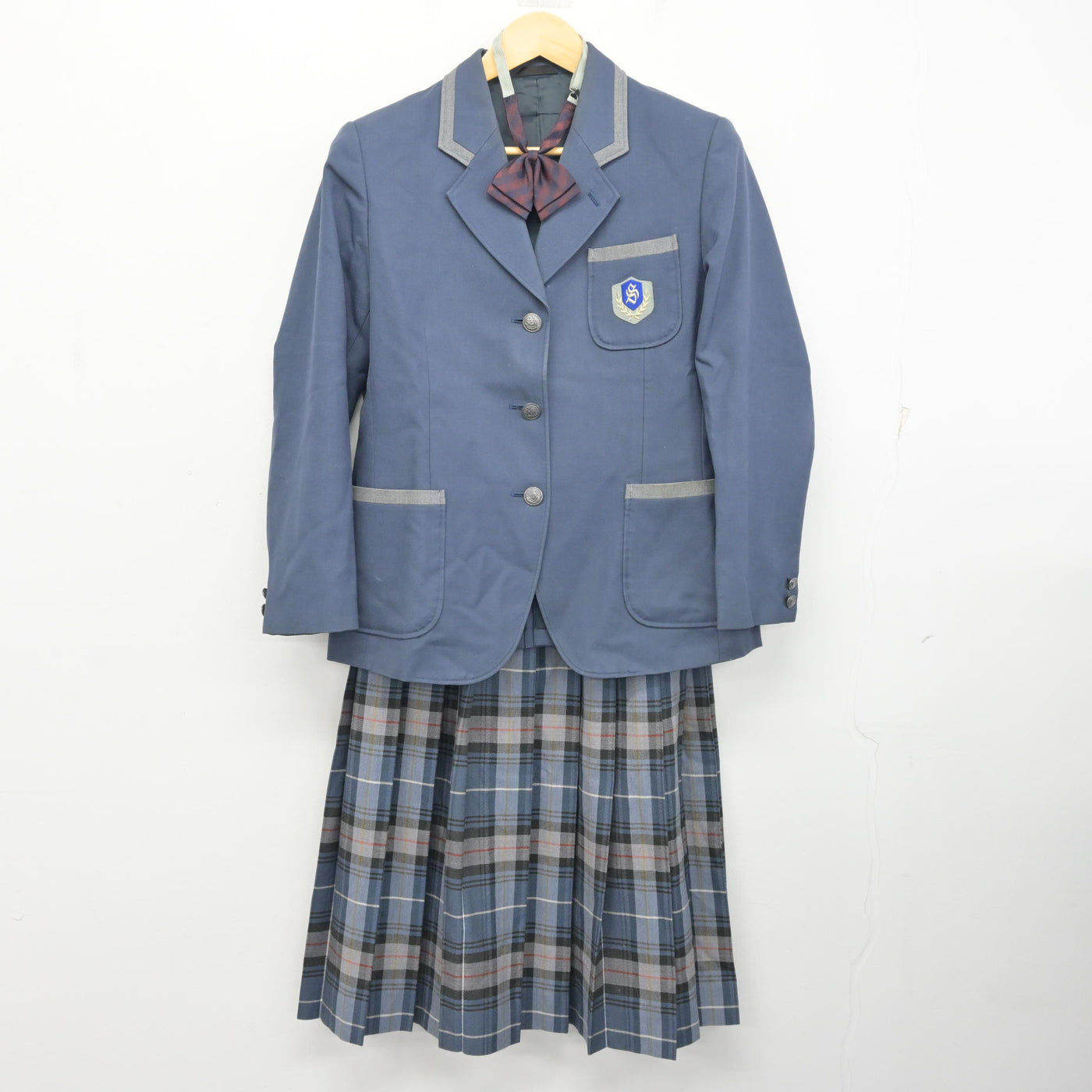 【中古】秋田県 山王中学校 女子制服 3点 (ブレザー・スカート) sf099830