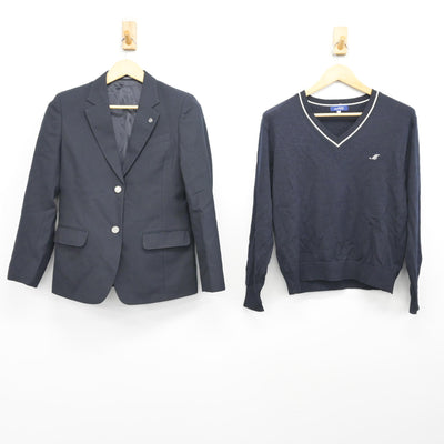 【中古】埼玉県 松伏高等学校 女子制服 3点 (ブレザー・ニット・スカート) sf099841
