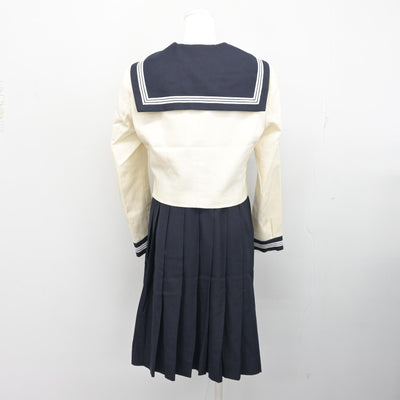 【中古】福岡県 博多女子高等学校 女子制服 4点 (セーラー服・ニット・ジャンパースカート) sf099842