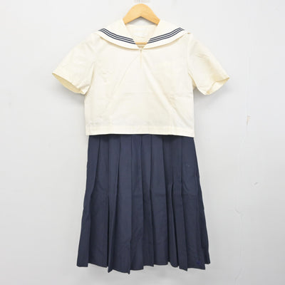 【中古】福岡県 博多女子高等学校 女子制服 3点 (セーラー服・ジャンパースカート) sf099843