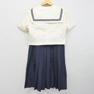【中古】福岡県 博多女子高等学校 女子制服 3点 (セーラー服・ジャンパースカート) sf099843