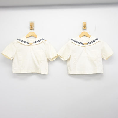 【中古】福岡県 博多女子高等学校 女子制服 3点 (セーラー服・ジャンパースカート) sf099843