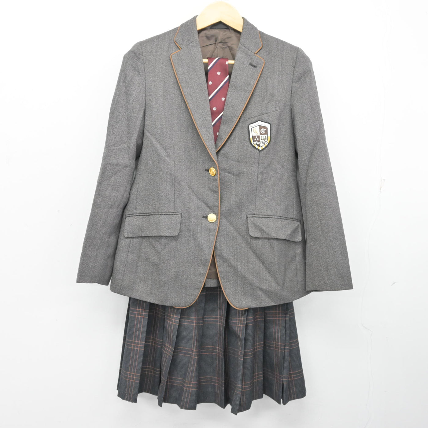 【中古】福岡県 博多女子高等学校 女子制服 3点 (ブレザー・スカート) sf099850